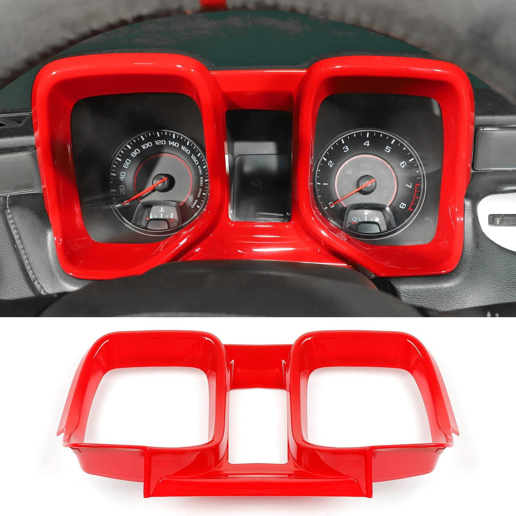 Red Dashboard Panel Trim for 2010-2015 Chevrolet Camaro, Pack of 2 H70733