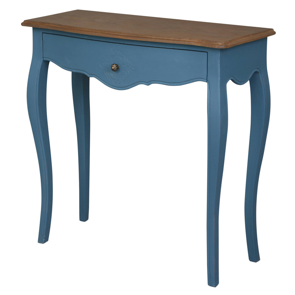 Antique Blue 1 Drawer Console Table J919
