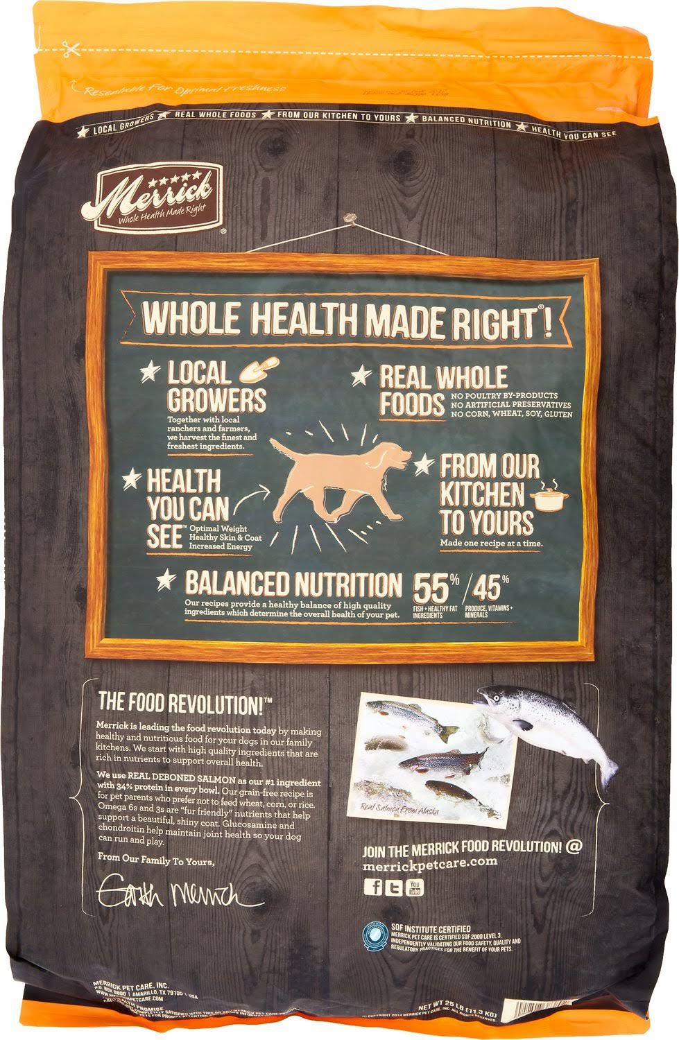 Grain Free Salmon Sweet Potato Dry Dog Food, 25 lb M3256