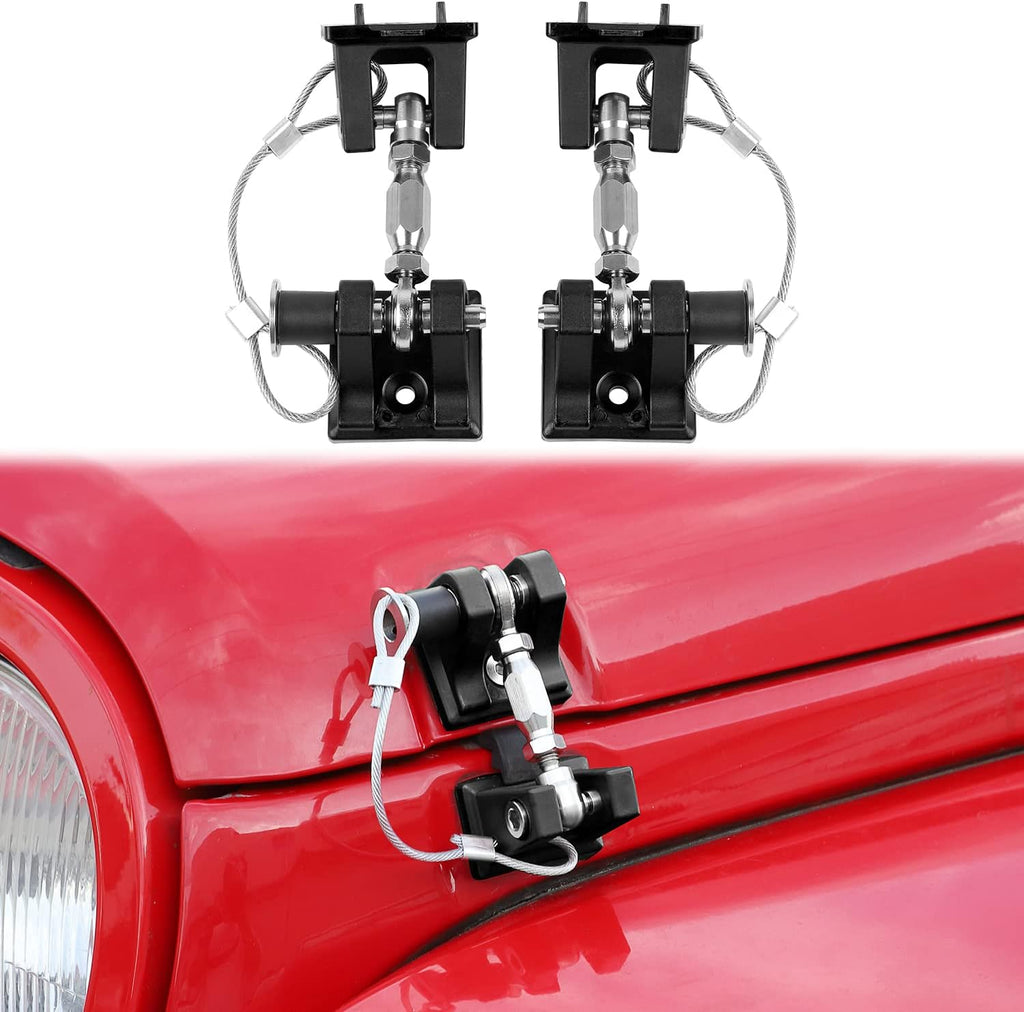 Stainless Steel Locking Hood Latch Kit for Jeep Wrangler JK E335916