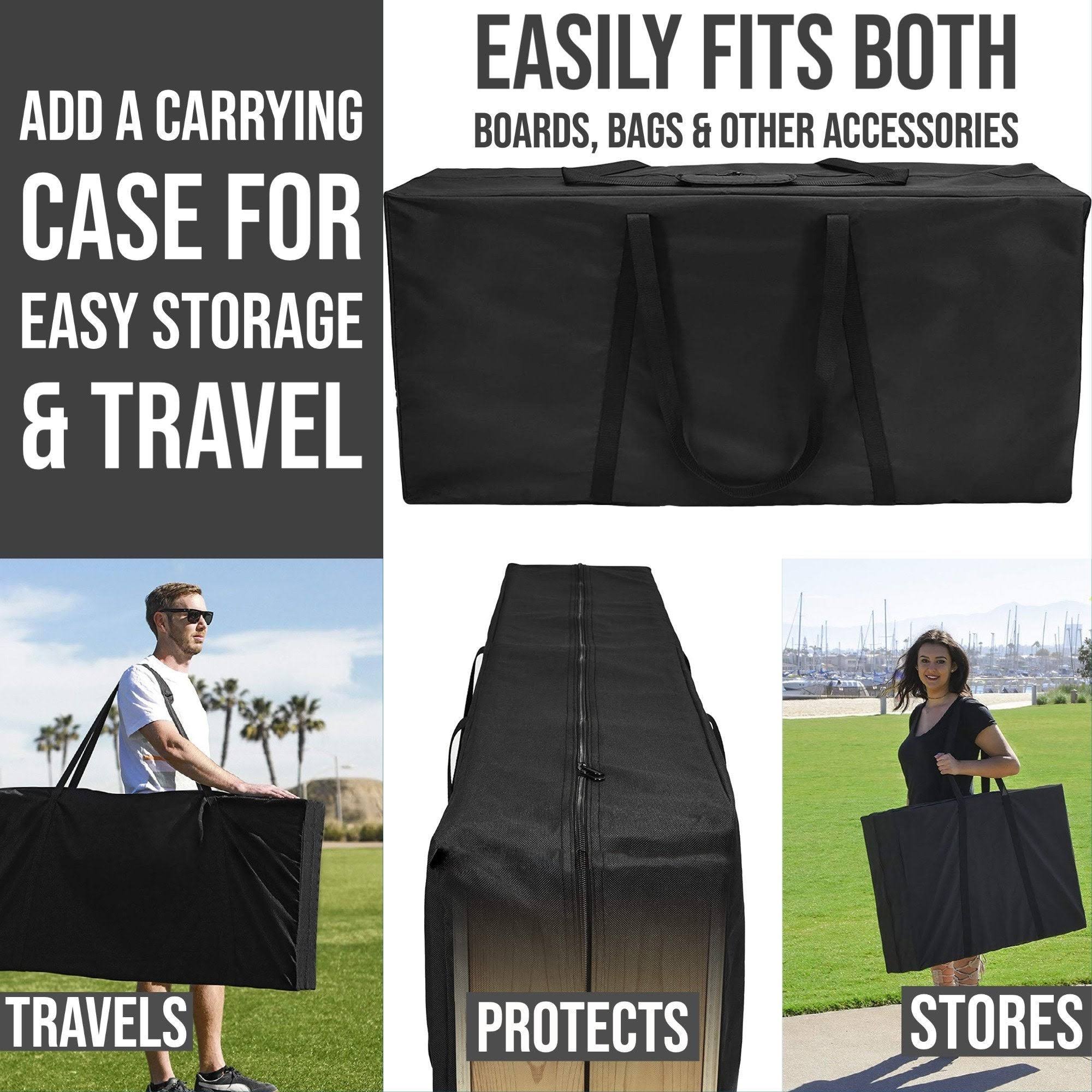 Black Nail Cornhole Set with Carrying Case K9960