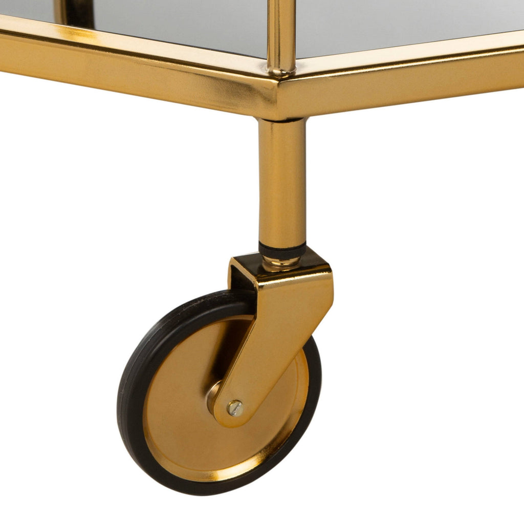 Brass 2 Tier Octagon Bar Cart A7522