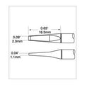 Blade Tip Tweezer Cartridge, 0.65 in Tip Length, 0.08 in Tip Width, 0.04 in Thick C473255