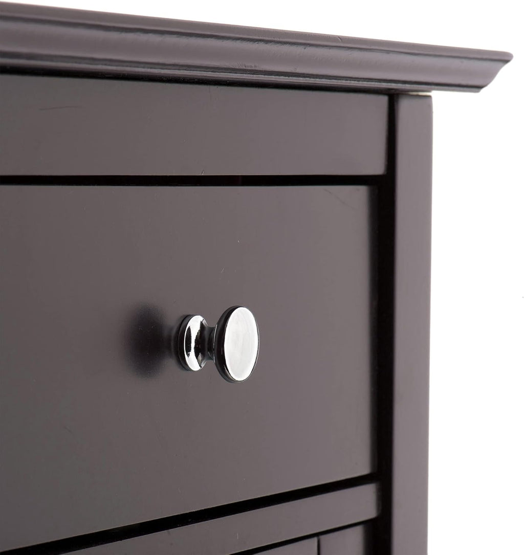 Espresso Floor Cabinet with One Door and One Drawer T7018