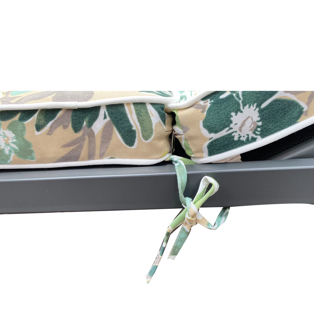 Blue flower Outdoor Lounge Chair Cushion Set of 2 A3641