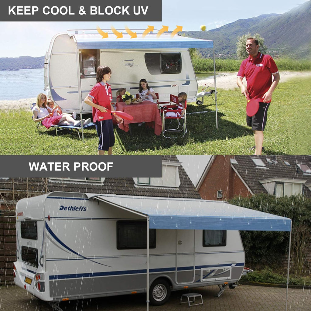15' Waterproof Vinyl RV Awning Fabric Replacement E899495