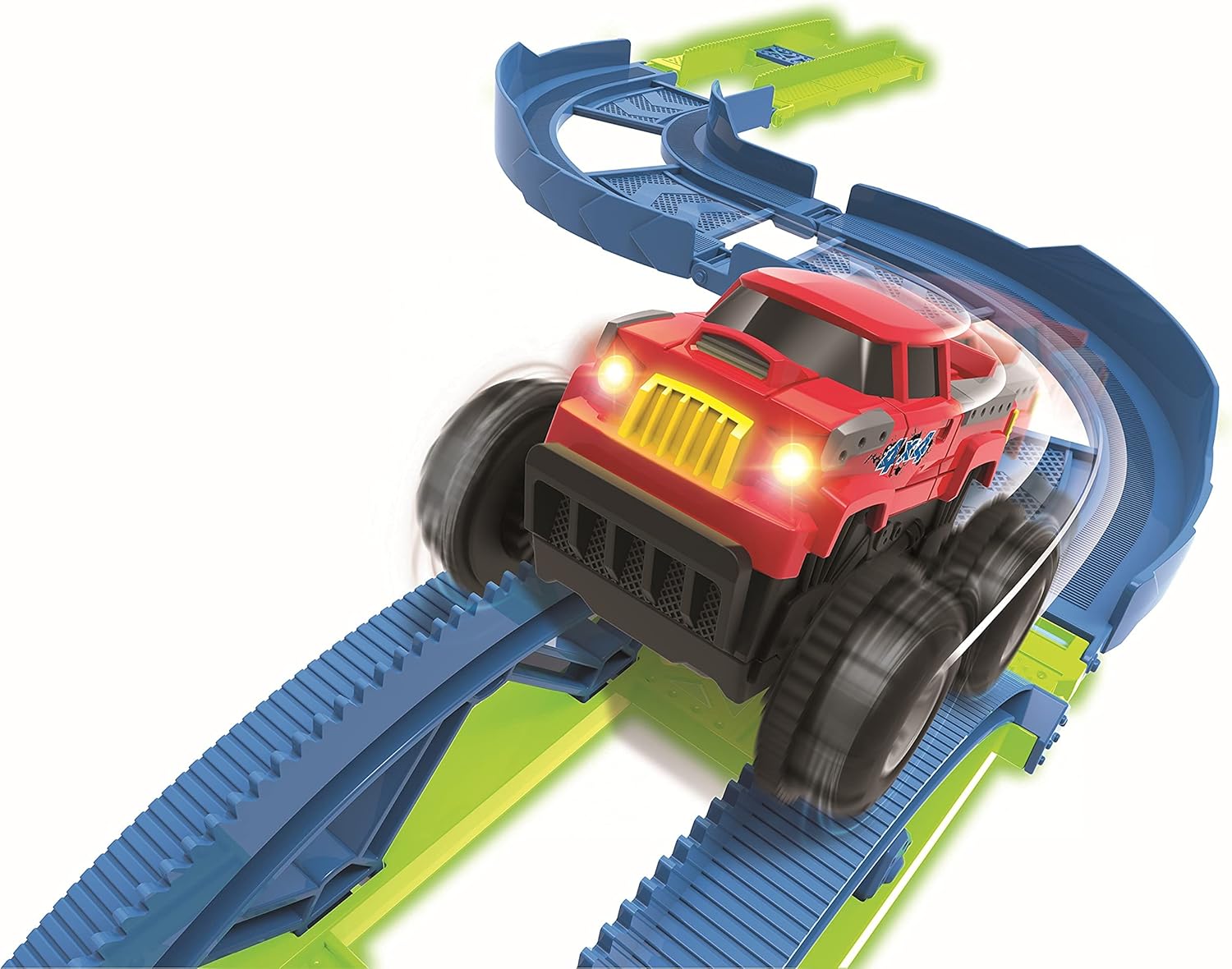 46 Pcs Glow in The Dark Race Car Track Set R136930