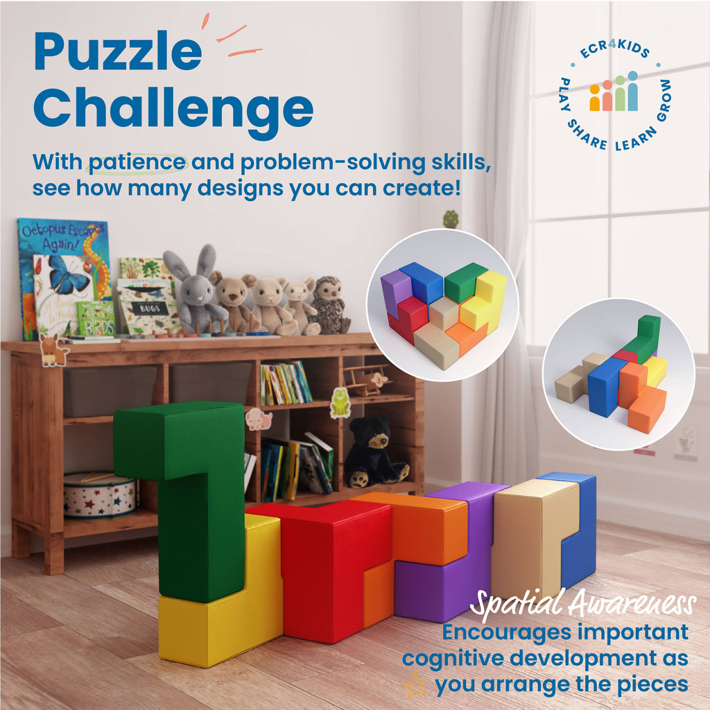 7-Piece Assorted Colors Soft Foam Blocks T130