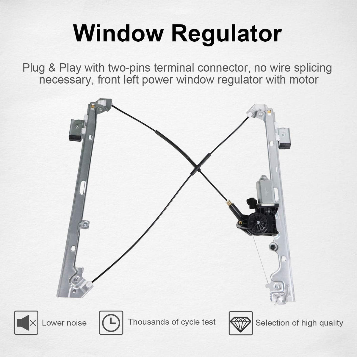 Front Left Power Window Regulator with Motor Assembly Pack of 2 N70819