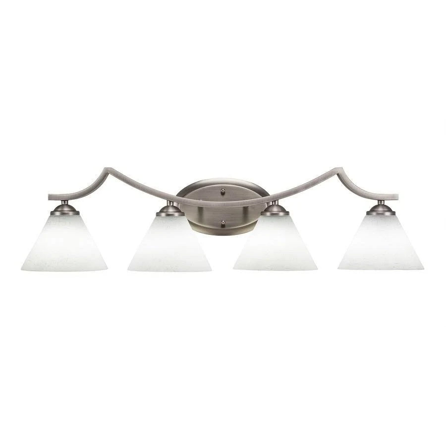 Four Light Bath Bar Graphite Finish with Blue Italian Glass I428