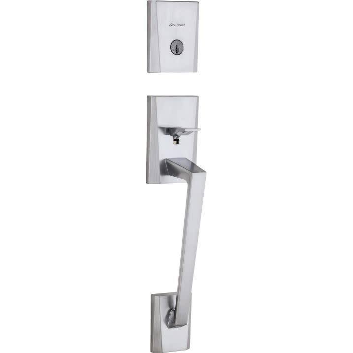 Satin Chrome Keyed Entry Handleset with SmartKey U145