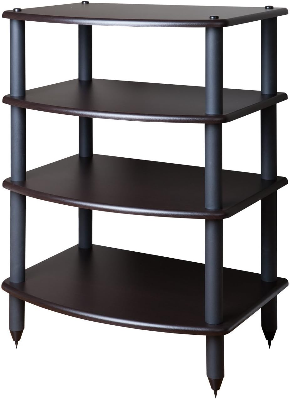 Four Shelf Audio Rack Media Stand and Components Cabinet C886