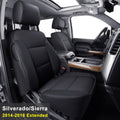 Custom Fit Seat Covers for Chevy Silverado Sierra 1500 Crew Cab (Black) D9902