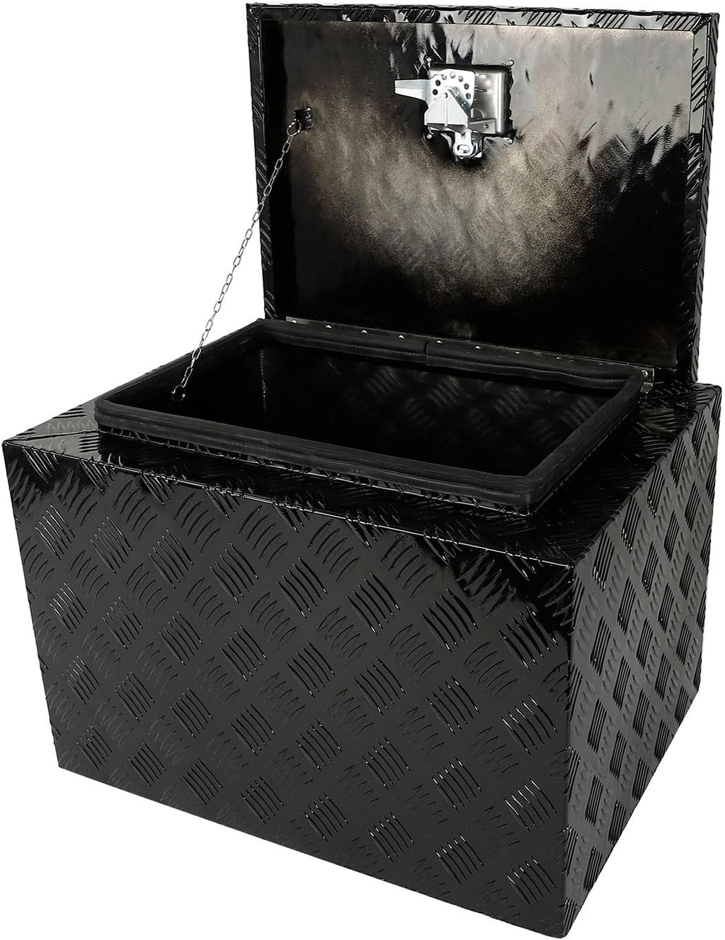 Truck Bed Tool Box with Lock Latch, 24 X 17 X 18 Inch Aluminum Black P447004