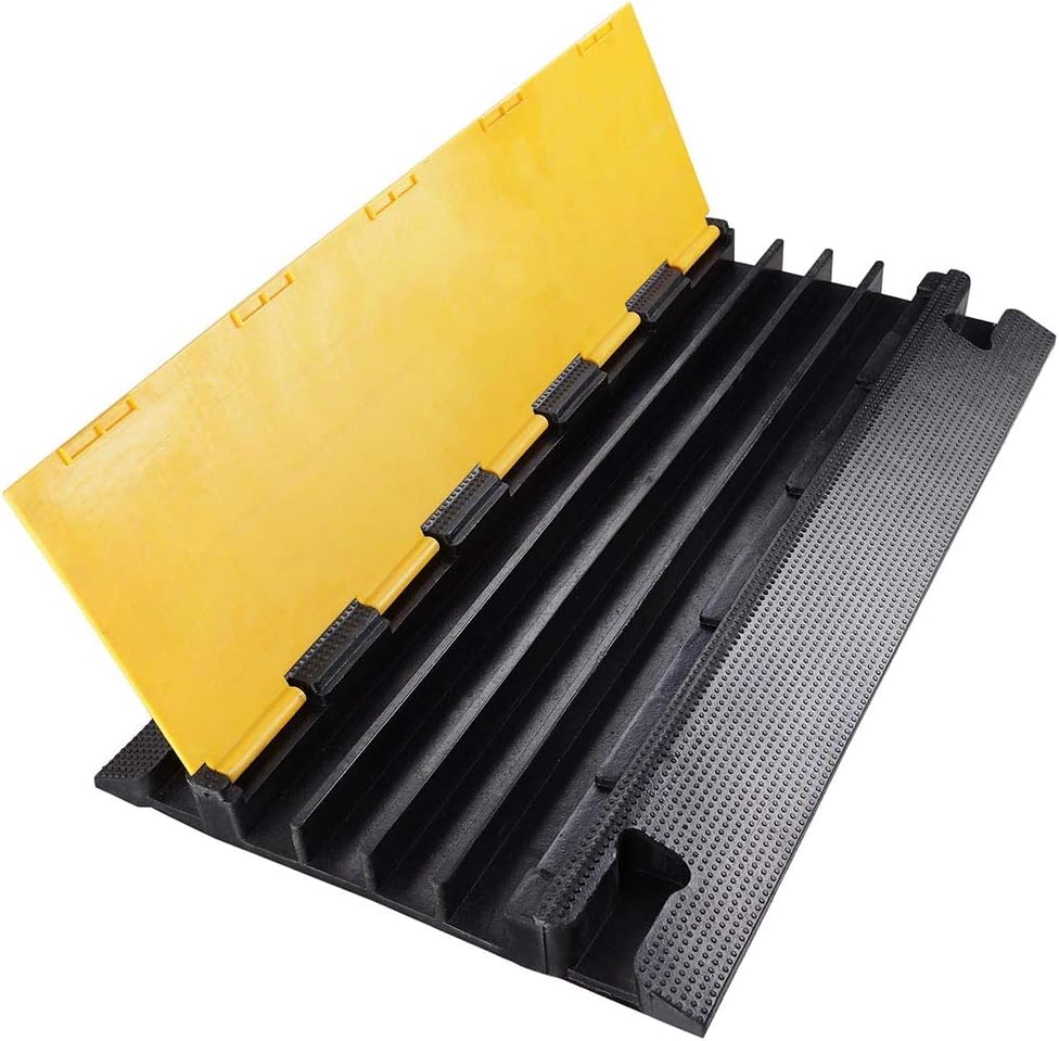 4 Channel Cable Ramp Floor Cover Cord Protector Wire Guard, 55000lbs, Pack of 2 A8884