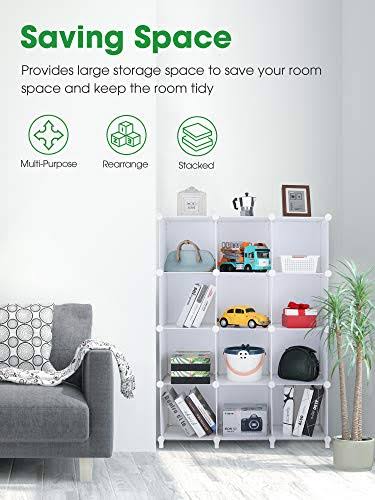 12-Cube Plastic Storage Shelves with Wooden Mallet U52814