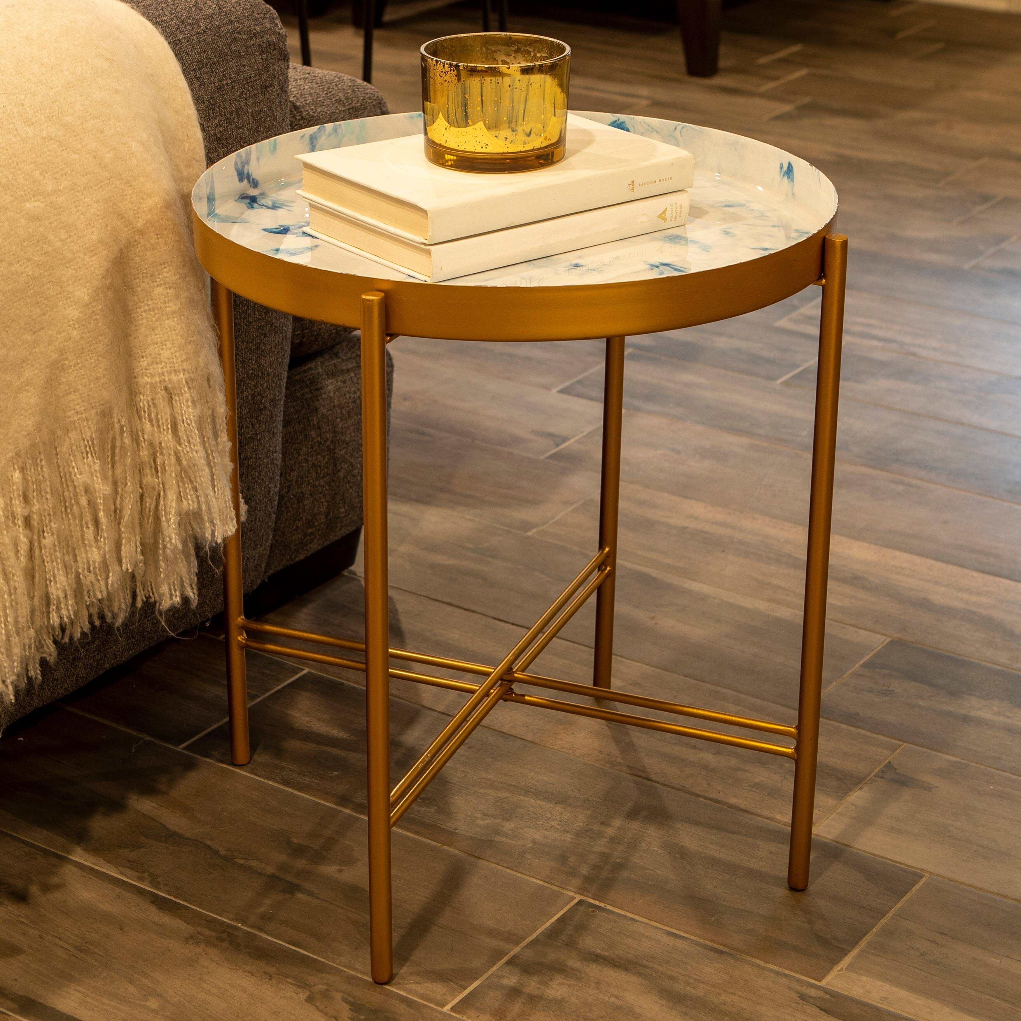 Gold Folding Accent Table V6356