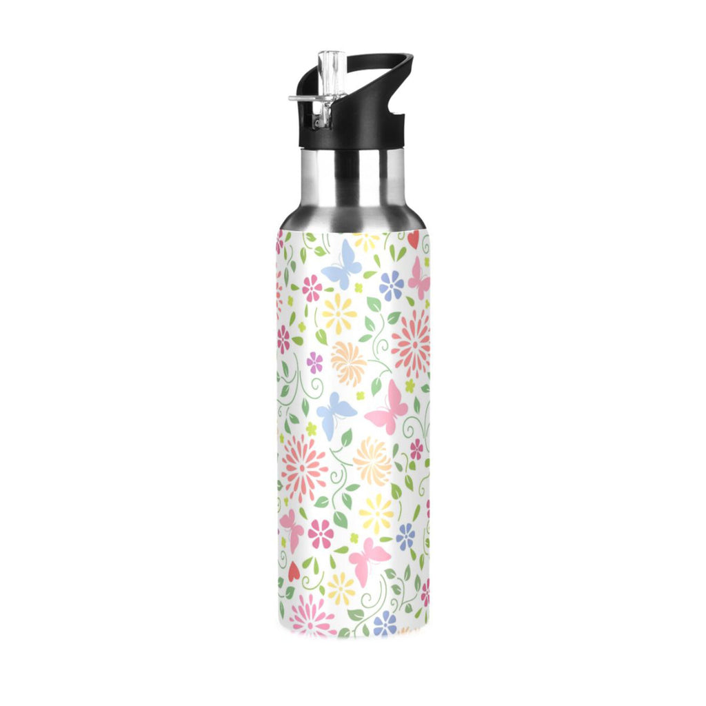 Stainless Steel Insulated Water Bottle with Straw Lid U2593