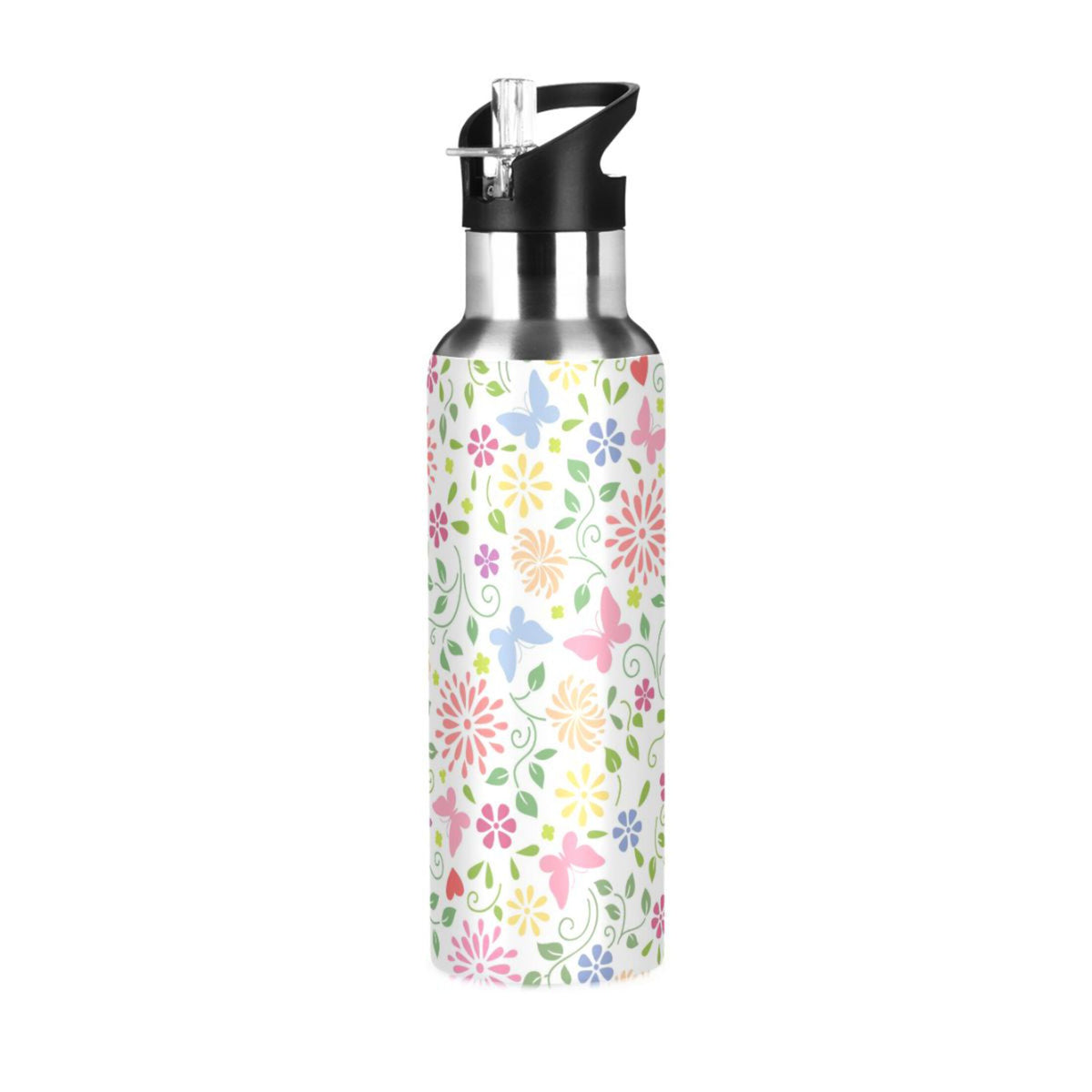 Stainless Steel Insulated Water Bottle with Straw Lid U2593