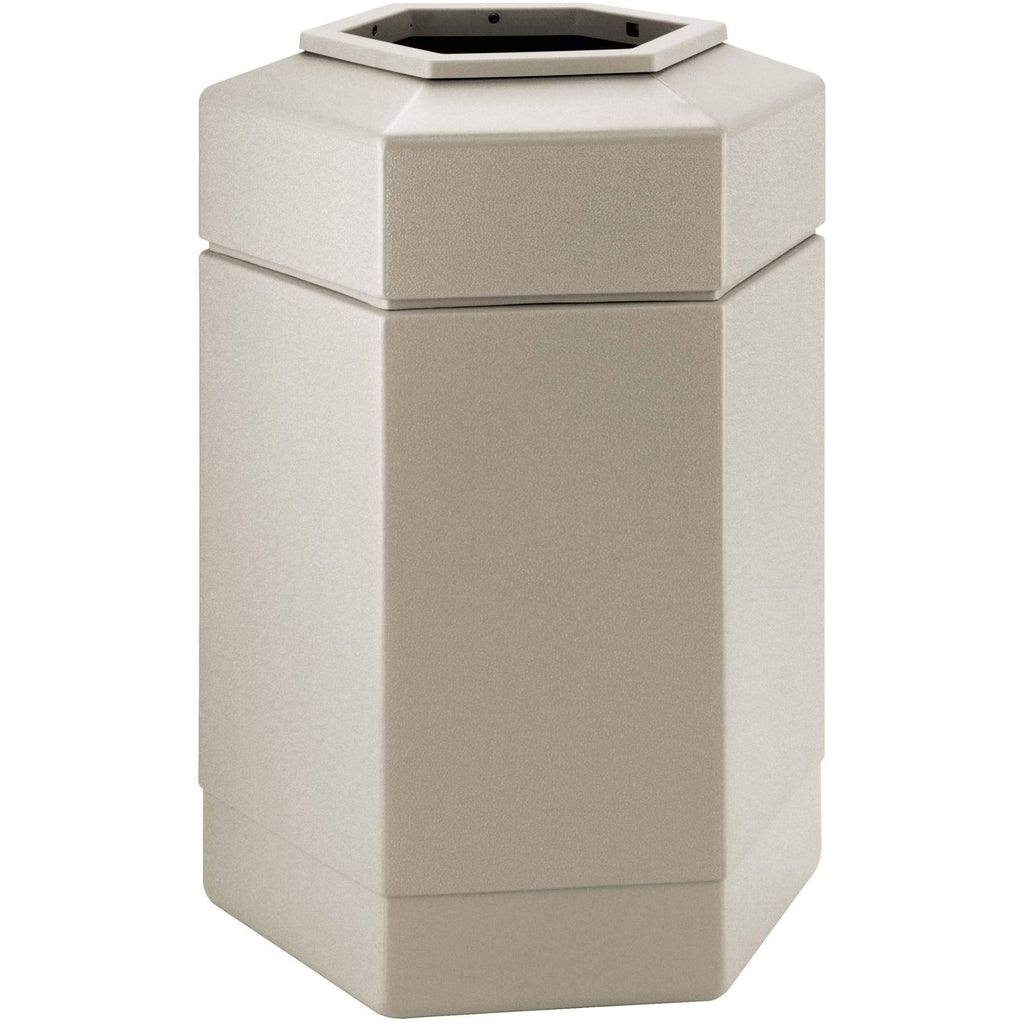 30-Gallon Hex Waste Container Black U540434