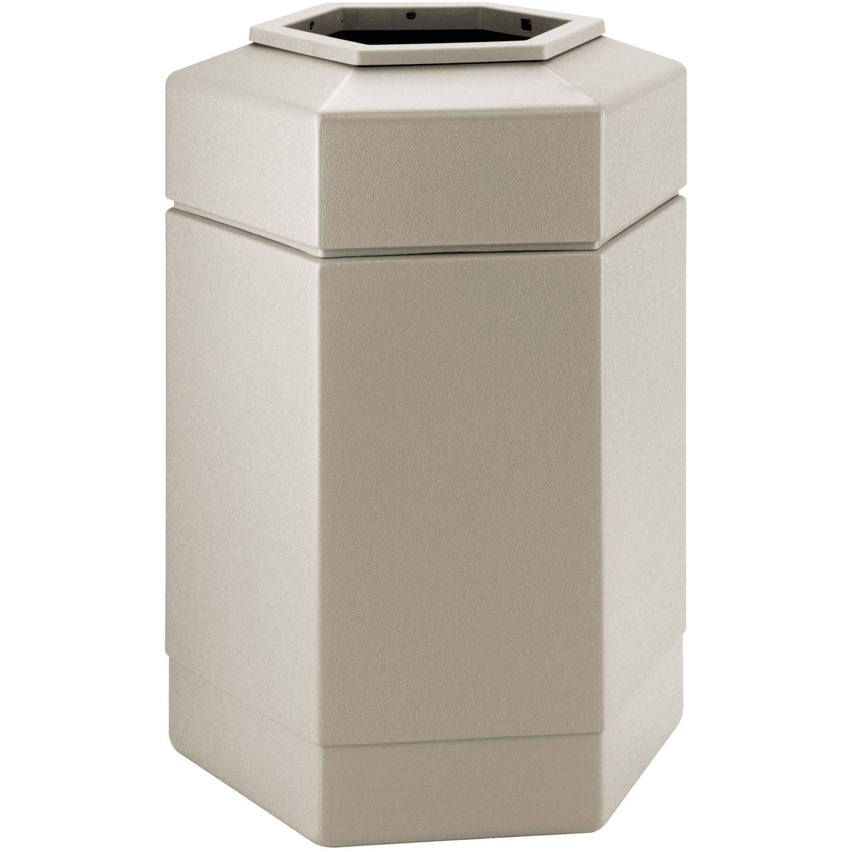 30-Gallon Hex Waste Container Black U540434