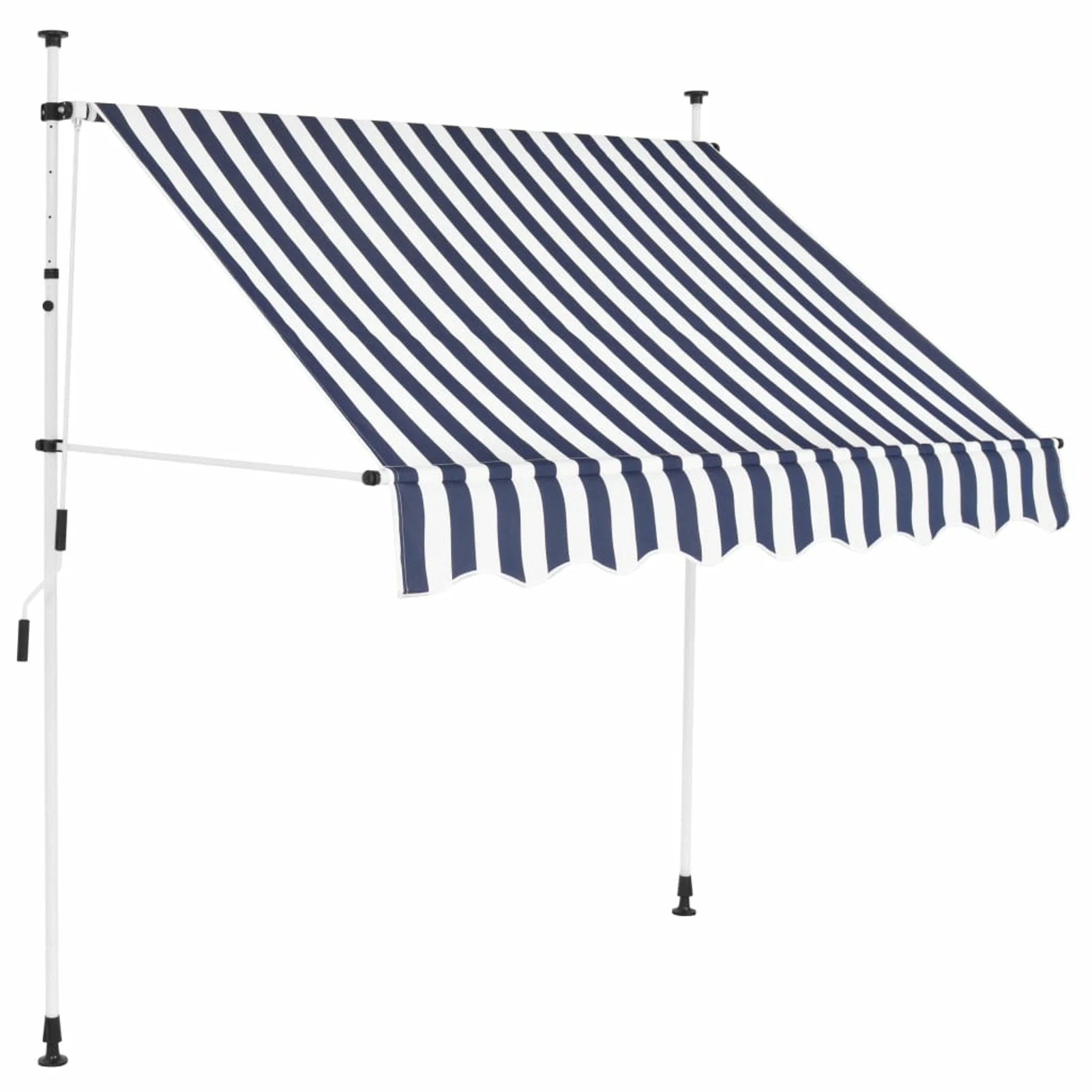 Manual Retractable Awning 78.7" Blue and White Stripes C88610