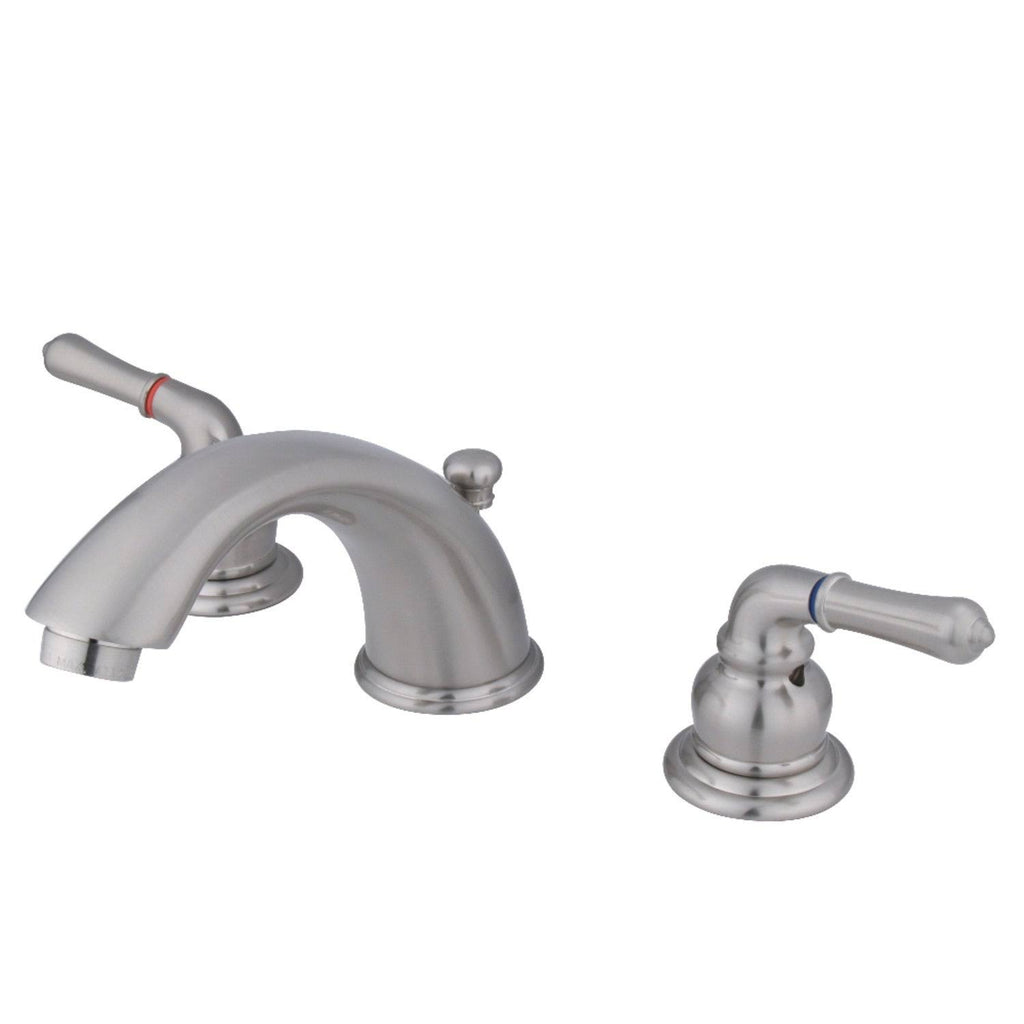 Polished Chrome Polished Brass Widespread Bathroom Faucet B1680