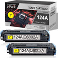 2 Pack Yellow 124A Q6002A Toner Cartridge J817