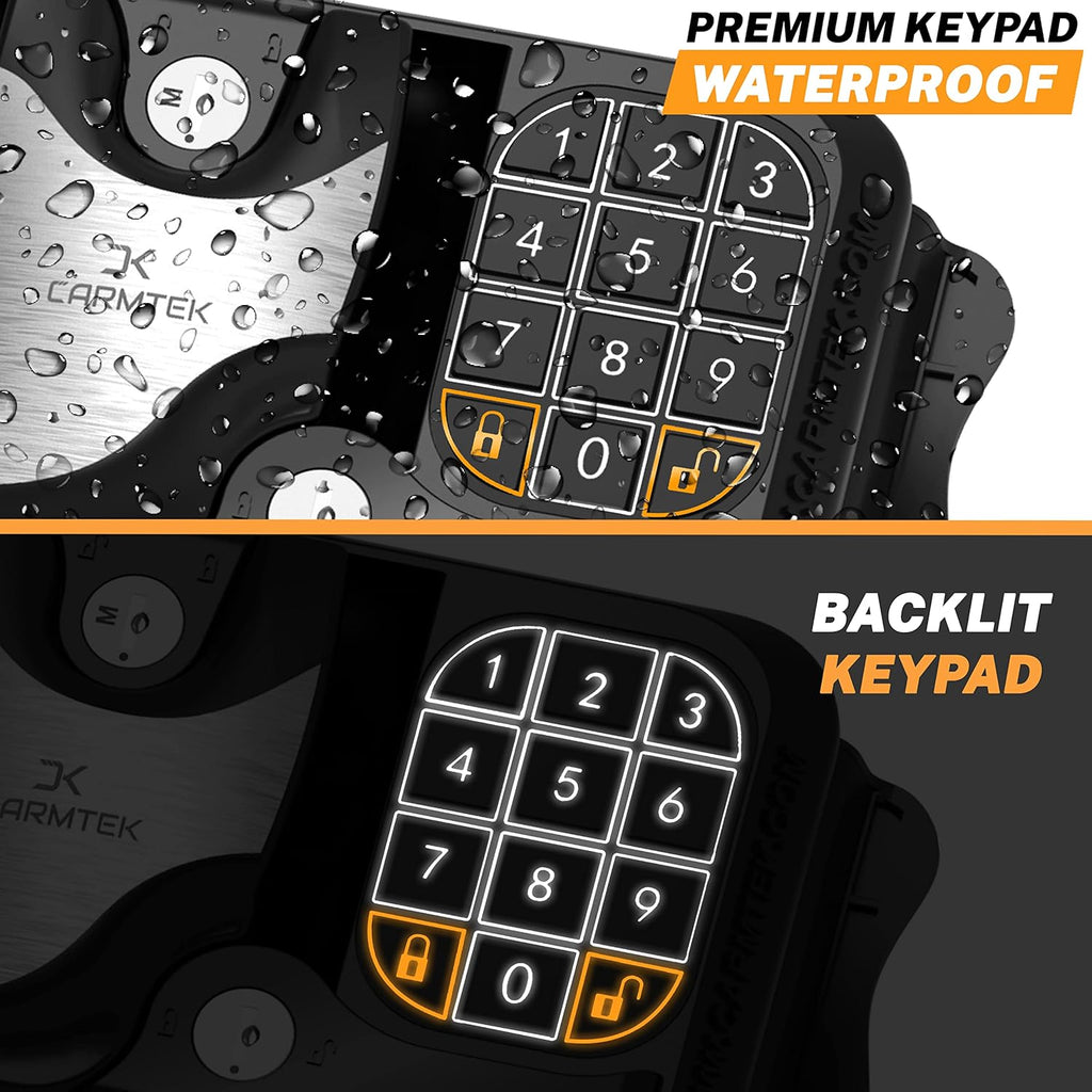 10 Digits RV Keyless Entry Door Lock Latch Handle with Backlit Keypad L75557