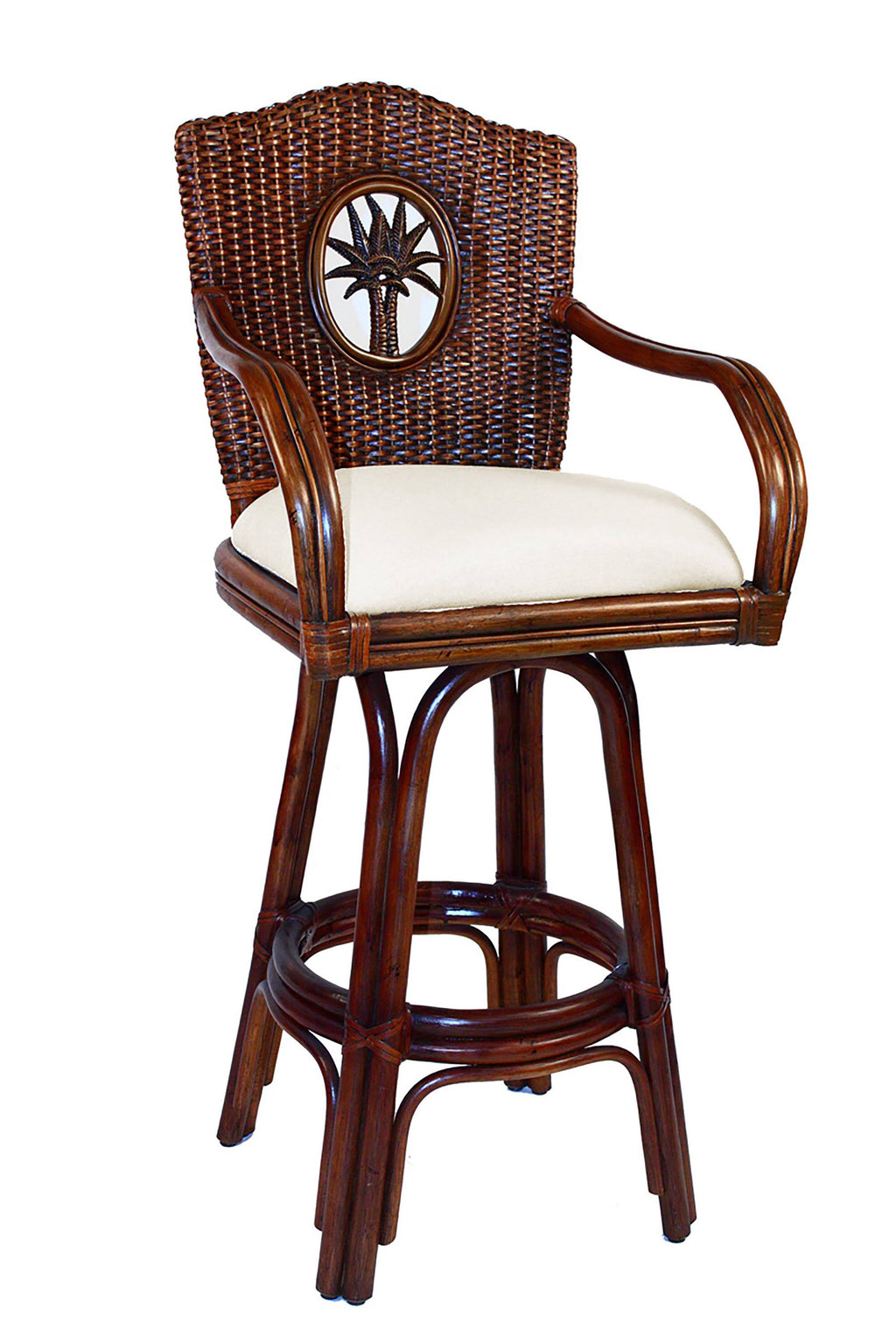 Swivel Rattan Barstool S36857
