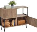 Brown Wood Console Table with Storage Cabinet X8573