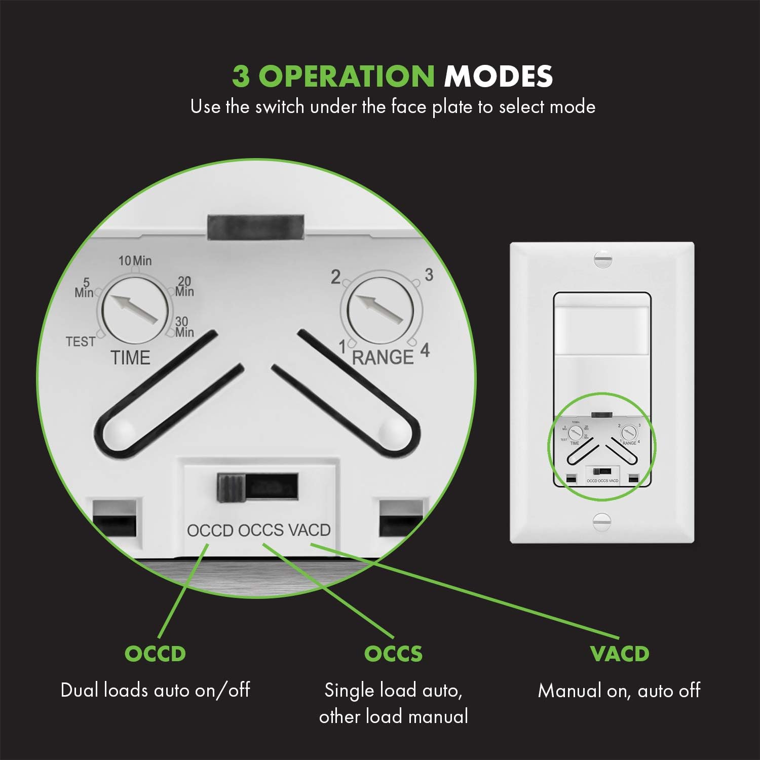 White Dual Load Motion Sensor Switch, 5A, Single Pole J22725