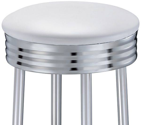White Bar Stool Set of 2 K2429