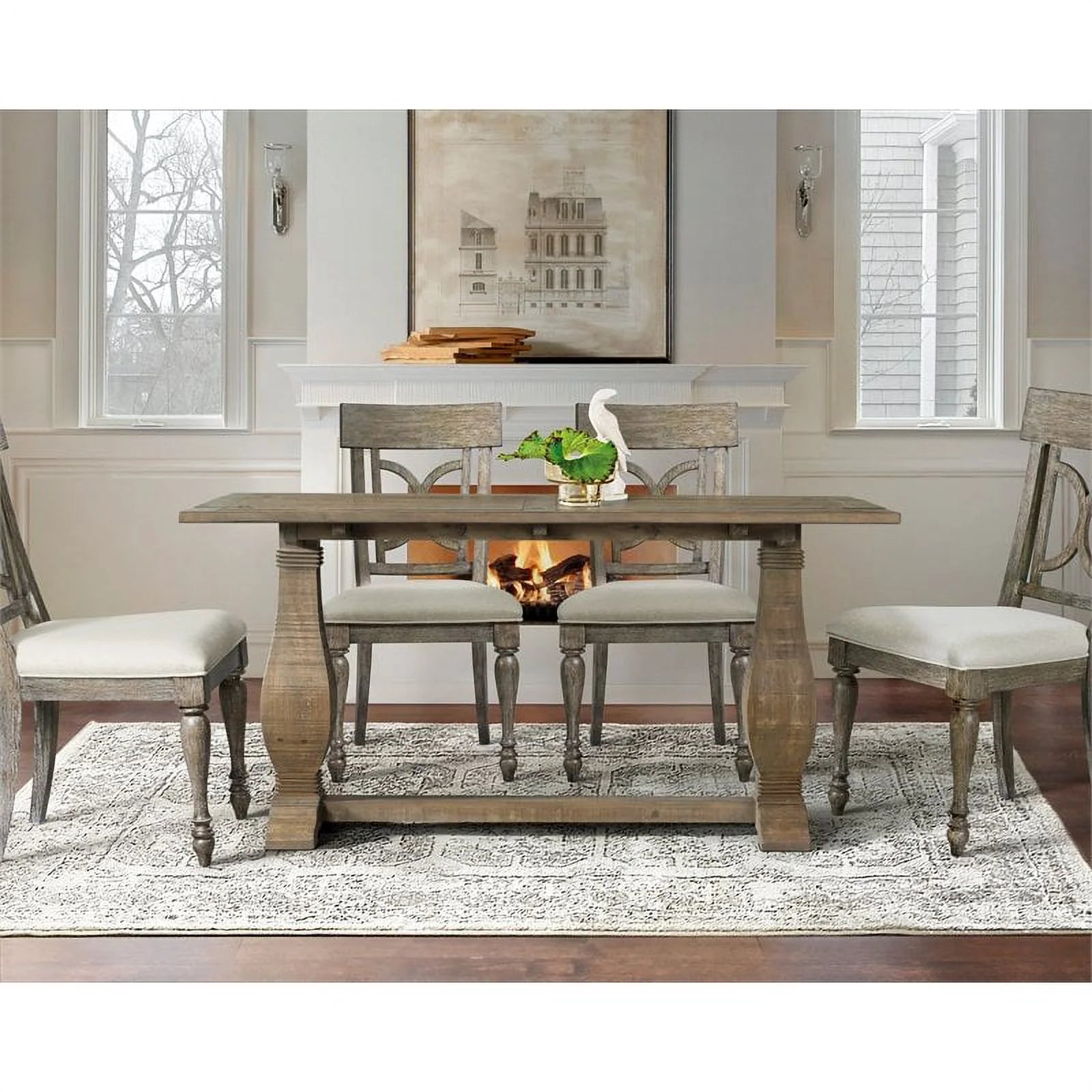 Reclaimed Natural Brown Solid Wood Flip Top Sofa Table D369