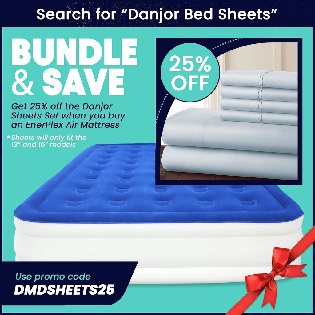 Queen Air Mattress with Built-in Dual Pump H14590