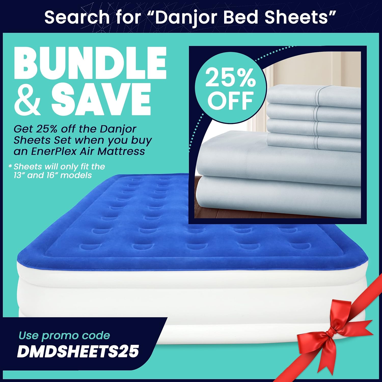 Queen Air Mattress with Built-in Dual Pump H14590