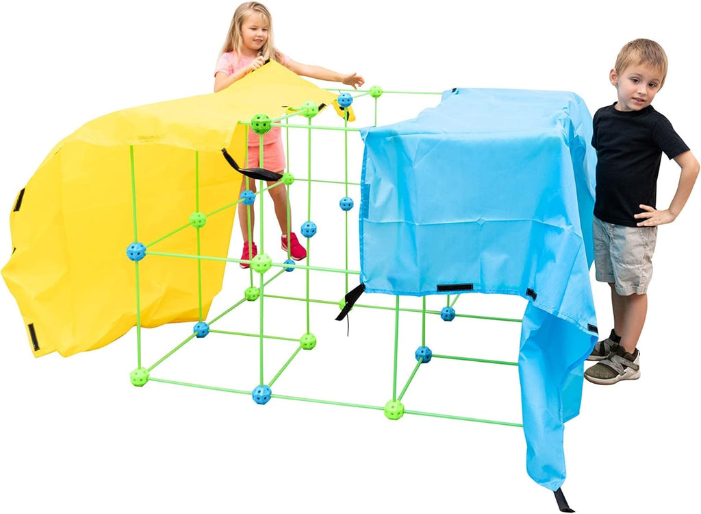 154 PCs Fort Building Kit with Glow in The Dark Sticks R905147