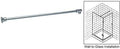 Chrome Frameless Shower Door Fixed Panel Wall-to-Glass Support Bar T481