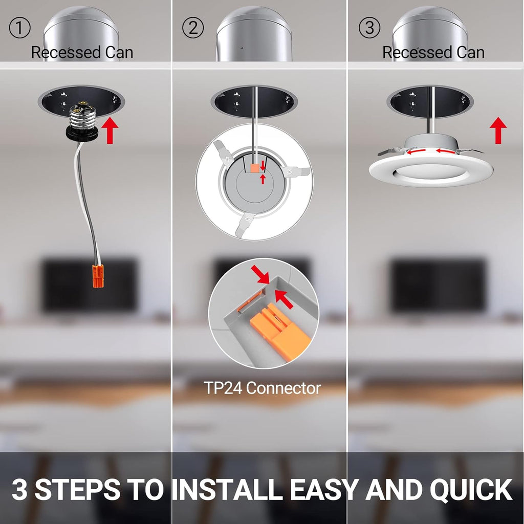 5/6 LED Recessed Downlights Dimmable 4PCS O10097