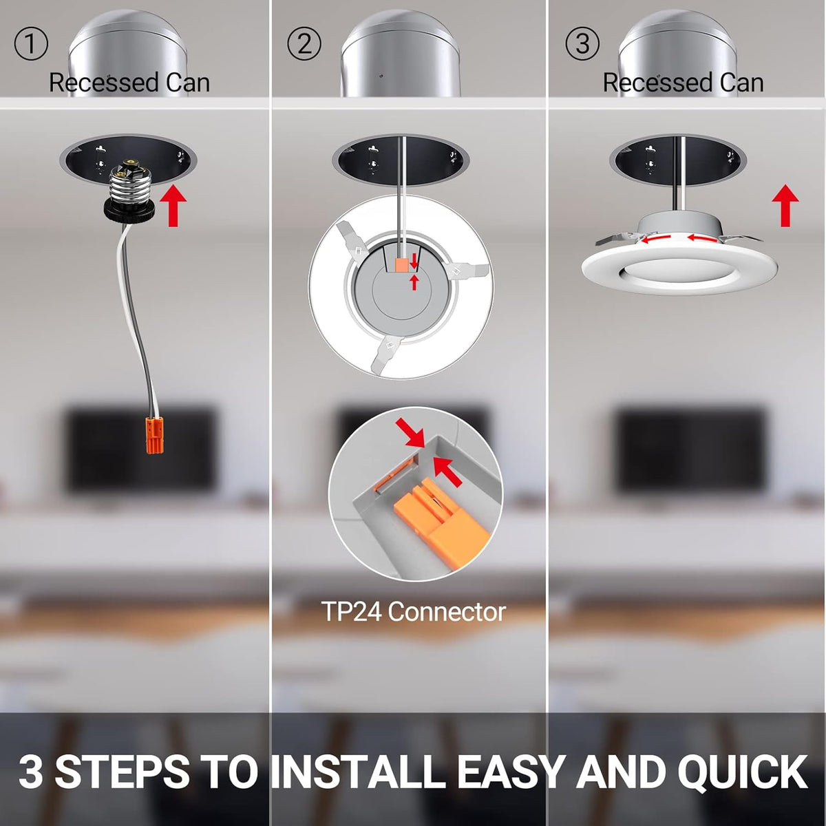 5/6 LED Recessed Downlights Dimmable 4PCS O10097