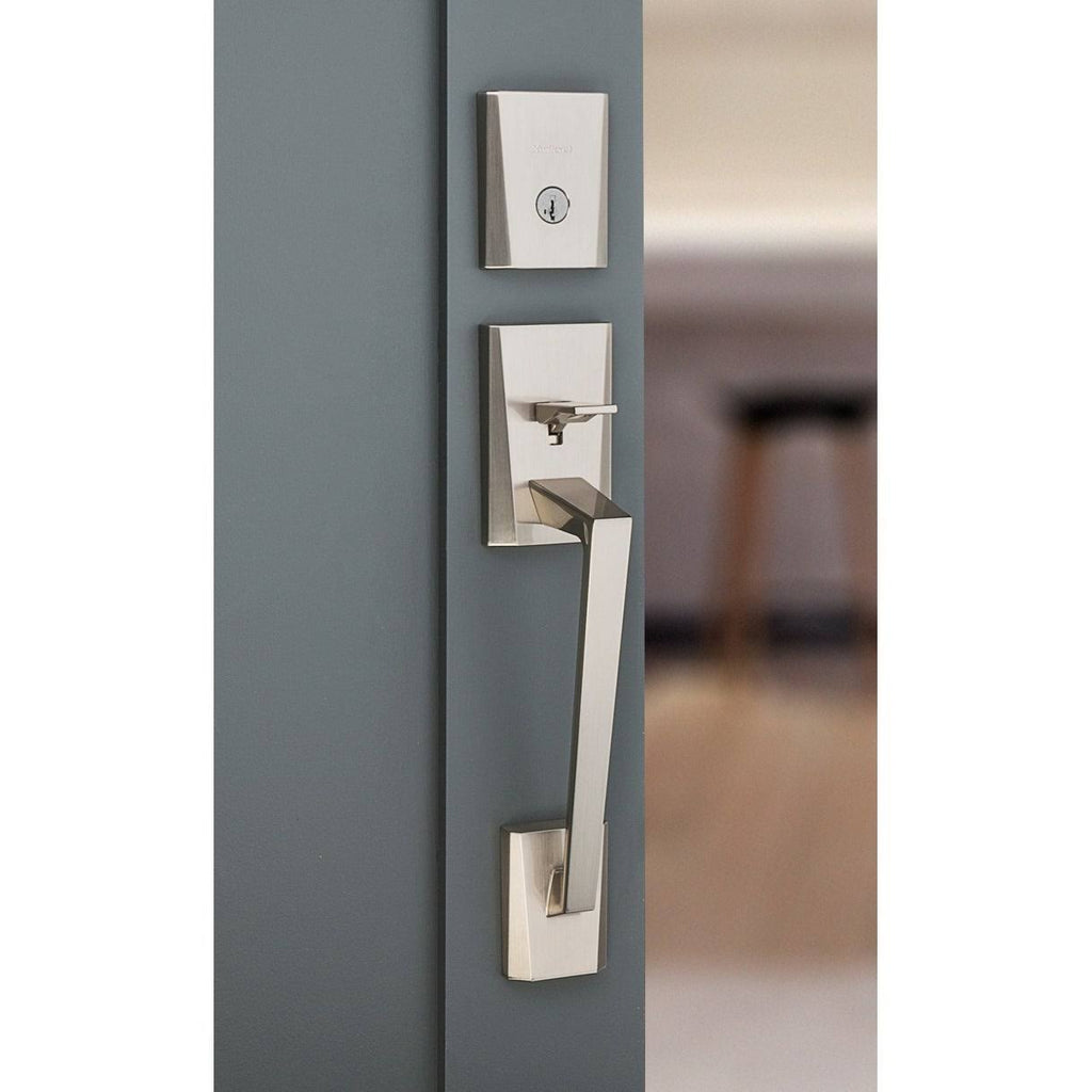 Satin Chrome Keyed Entry Handleset with SmartKey U145