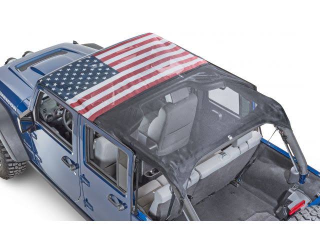 Sun Screen American Flag Jeep Wrangler H486158