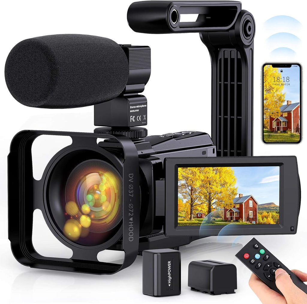 4K Video Camera WiFi Camcorder with 16X Digital Zoom B485